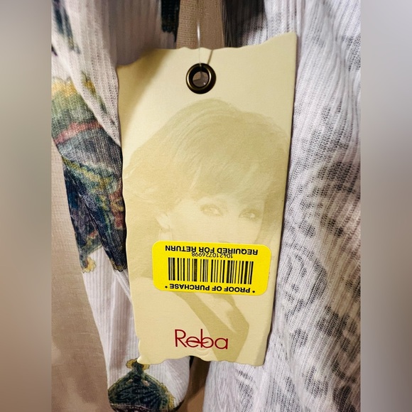 Women’s NWT Reba long sleeves light weigjt blue/white top,shirt sizes S - Picture 13 of 13